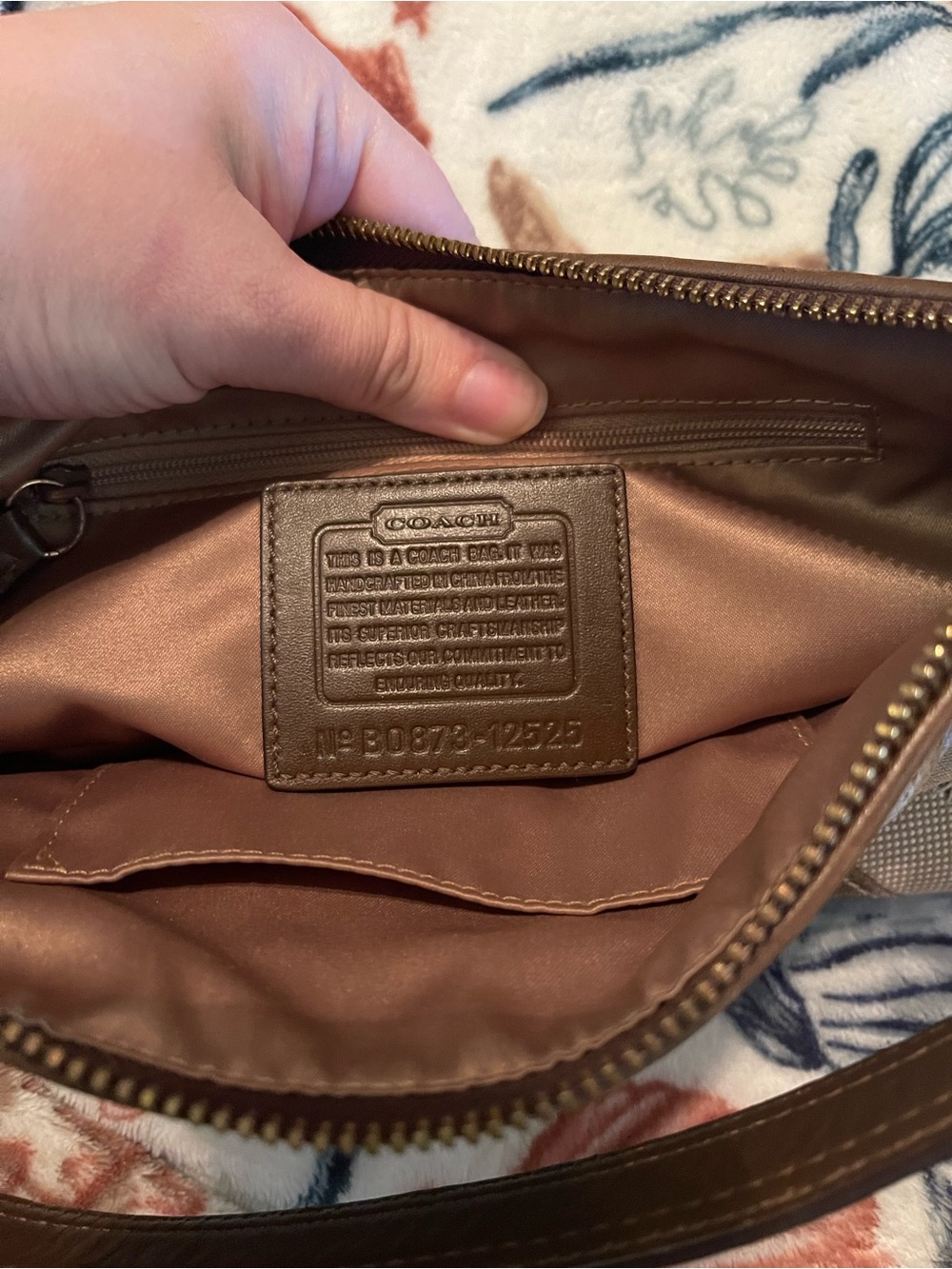 Coach Patchwork Signature Canvas Shoulder Bag in Brown and Beige - Picture 2 of 4